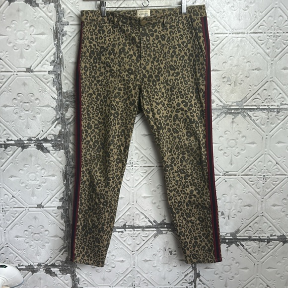 Sanctuary Pants - Sanctuary Leopard Print Pants with Red Accent